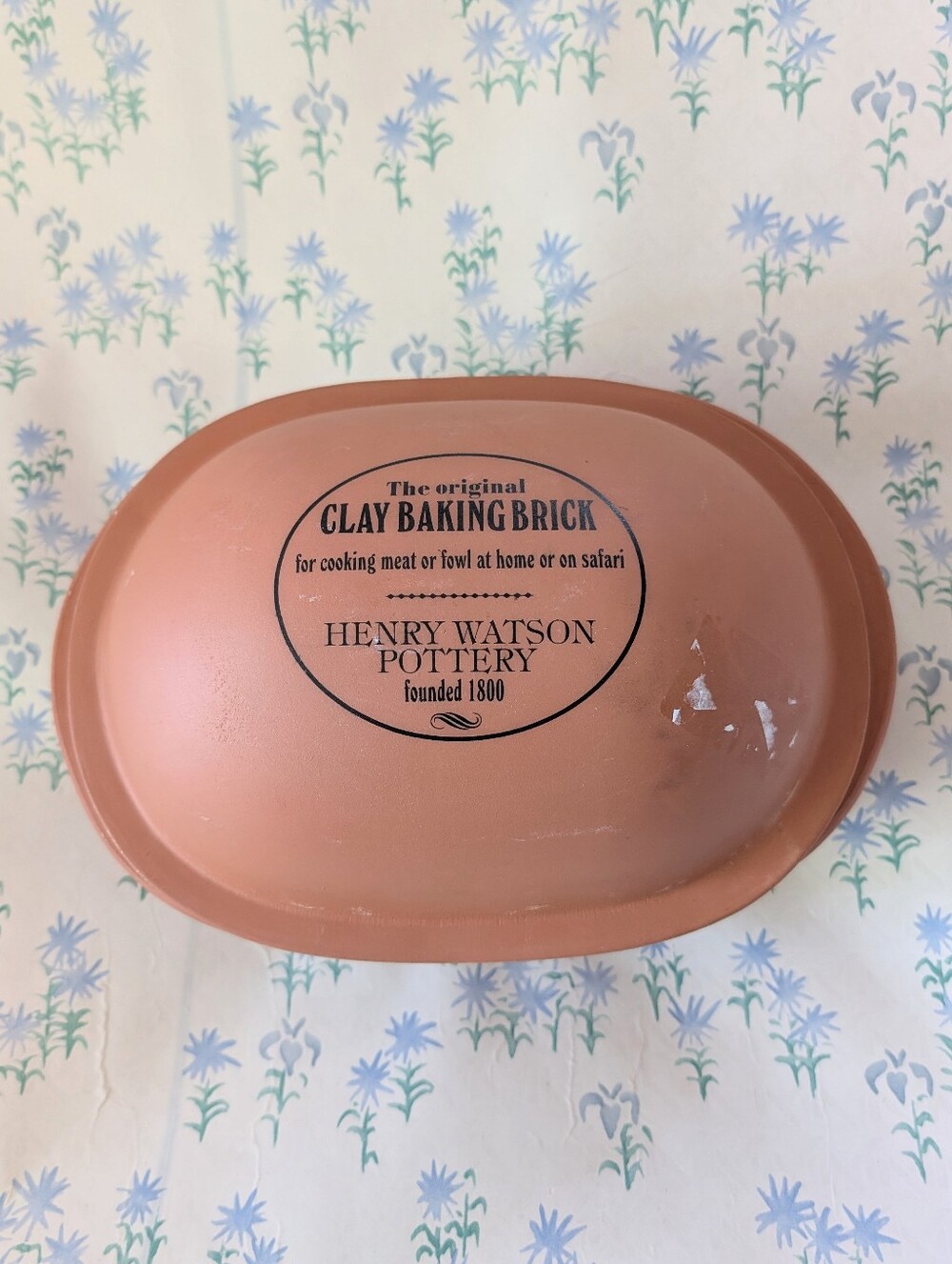 Henry Watson Pottery Original Clay Baking Brick Terracotta Brown England Cooking